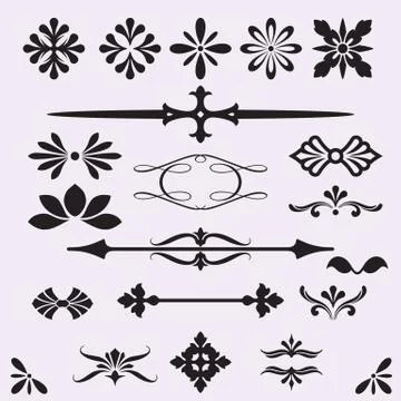 Calligraphic Design Elements Illustrazione stock