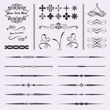 Calligraphic Design Elements Stock Illustration