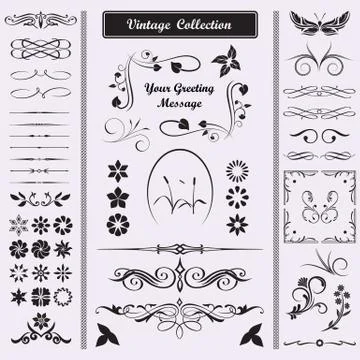 Calligraphic Design Elements Stock Illustration