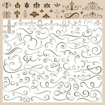 Calligraphic Design Elements Stock Illustration