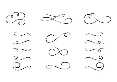 Calligraphic Design Elements Stock Illustration