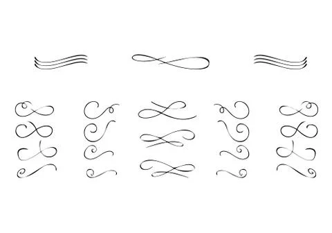 Calligraphic Design Elements Stock Illustration