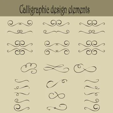 Calligraphic design. Vector Illustration Illustrazione stock
