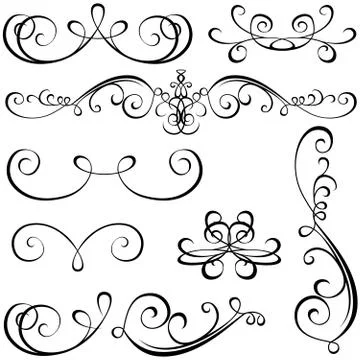 Calligraphic Elements イラスト素材