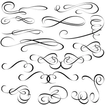 Calligraphic Elements Stock Illustration