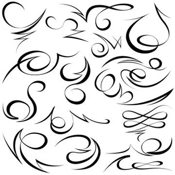 Calligraphic Elements イラスト素材