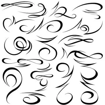 Calligraphic Elements イラスト素材