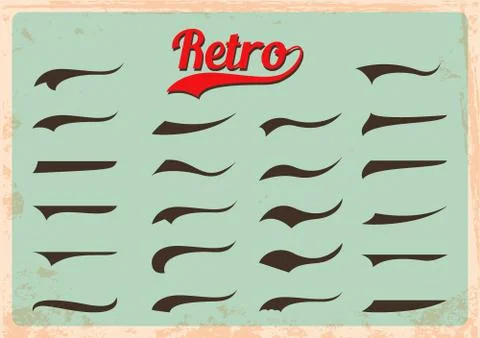 Calligraphic elements Illustrazione stock