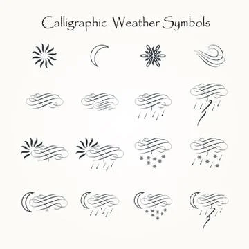 Calligraphic Forecast Stock Illustration