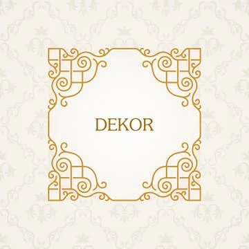 Calligraphic frame. Vector vintage elegant text border Illustrazione stock