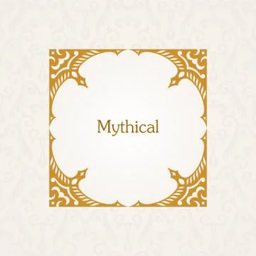 Calligraphic frame. Vector vintage elegant text border Stock Illustration