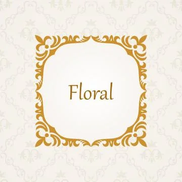 Calligraphic frame. Vector vintage elegant text border Stock Illustration