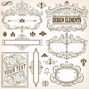 Calligraphic Frames And Design Elements II Stock Illustration