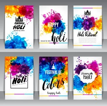 Calligraphic header and banner set Stock Illustration