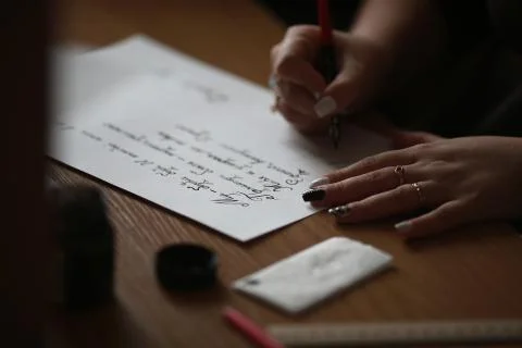 Calligraphic letter Stock Photos