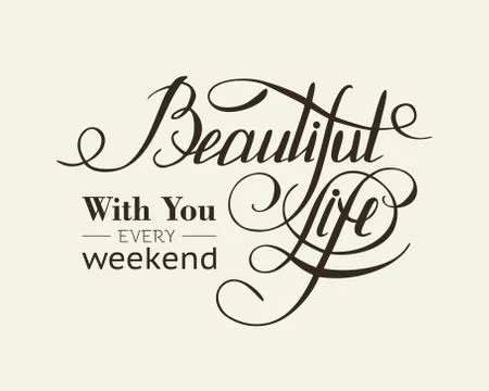 Calligraphic lettering design Stock Illustration