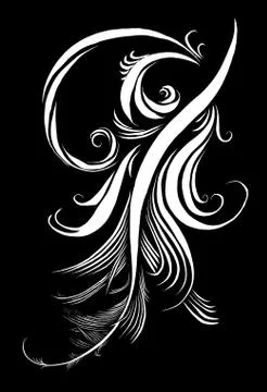 Calligraphic pen beauty elegance pattern background Stock Illustration