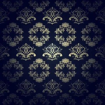 Calligraphic seamless pattern Stock Illustration