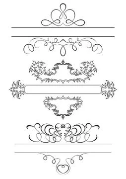 Calligraphic Set Stock Illustration