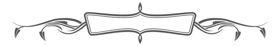 Calligraphic text frame. Elegant divider in retro style Stock Illustration