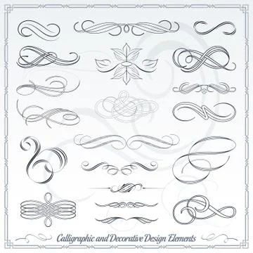 Calligraphic Vintage Design Elements イラスト素材