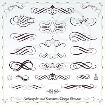 Calligraphic Vintage Design Elements Stock Illustration