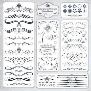 Calligraphic Vintage Design Elements Illustrazione stock