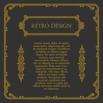 Calligraphic vintage elements. Vector baroque set. Design icons Stock Illustration