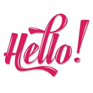 Calligraphic  writing "hello" Stock Illustration