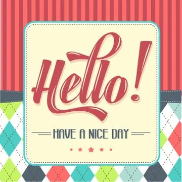 Calligraphic  writing "hello" Stock Illustration