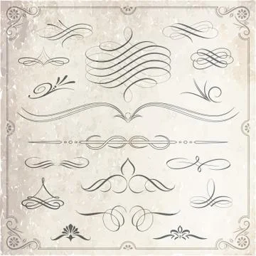 Calligraphics Set 9 Stock Illustration