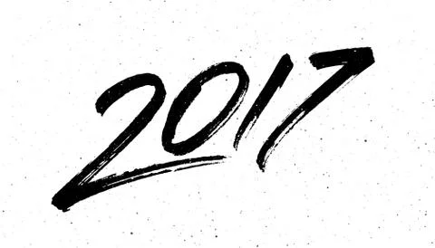 Calligraphy for 2017 New Year of the Rooster Stock Illustration