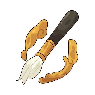 Calligraphy brush illustration Stock Illustration