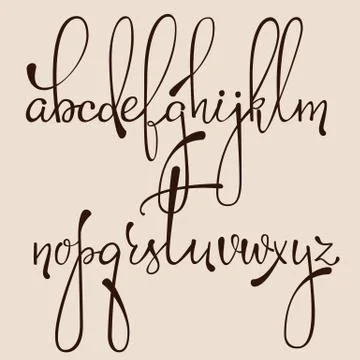 Calligraphy cursive font Stock Illustration