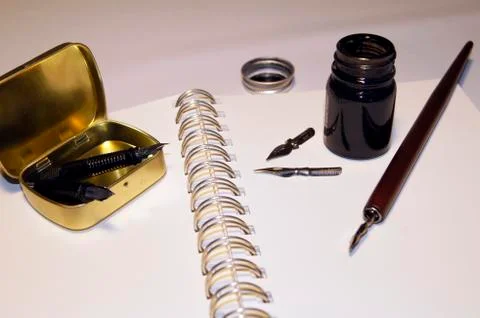 Calligraphy equipment Stock Photos