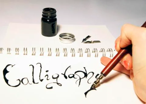 Calligraphy equipment Stock Photos