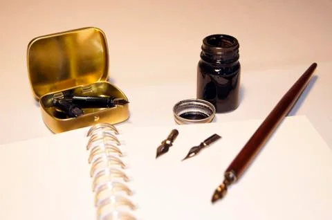 Calligraphy equipment Stock Photos