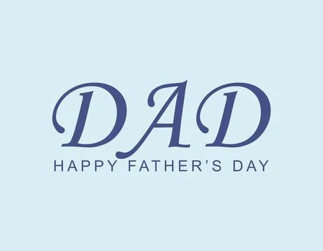 Calligraphy Father's Day Vector Stock Illustration