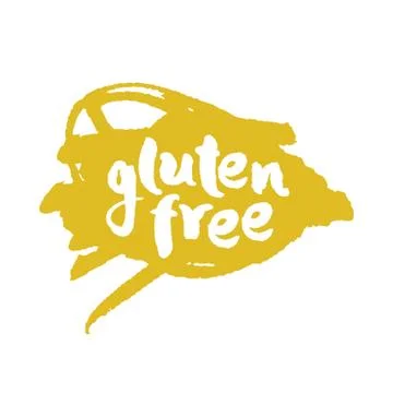 Calligraphy Gluten Free Label on a Scribble Stock Illustration