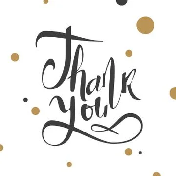 Calligraphy with gratitude Stock Illustration