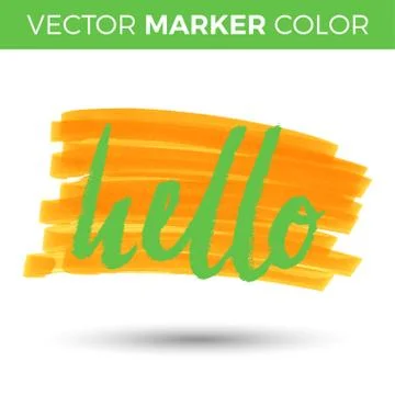 Calligraphy hello element abstract Stock Illustration