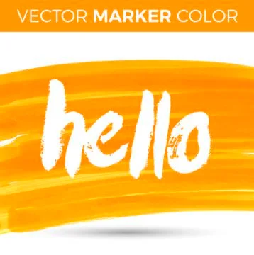 Calligraphy hello element abstract Stock Illustration