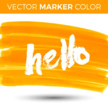 Calligraphy hello element abstract Stock Illustration