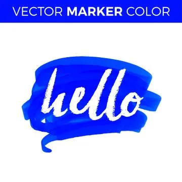 Calligraphy hello Stock Illustration