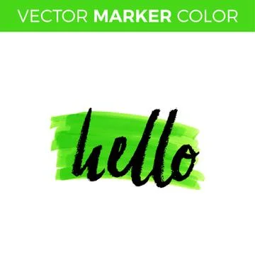 Calligraphy hello Stock Illustration
