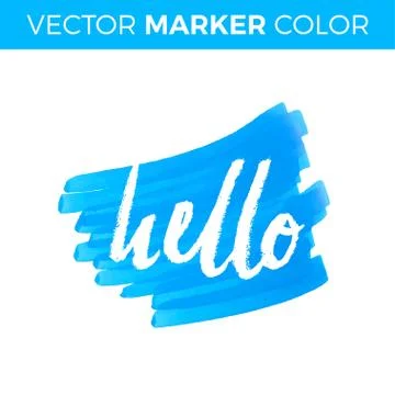 Calligraphy hello. Vector design for flyer or Banner Stock Illustration