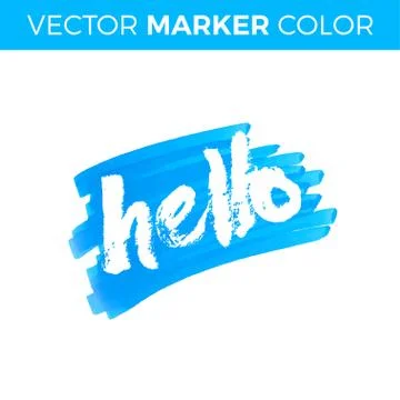 Calligraphy hello. Vector design for flyer or Banner Stock Illustration