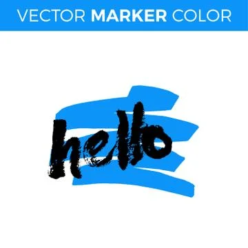 Calligraphy hello. Vector design for flyer or Banner Stock Illustration