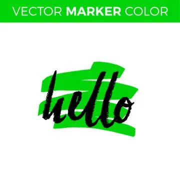 Calligraphy hello. Vector design for flyer or Banner Stock Illustration