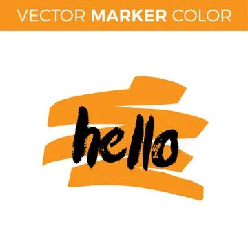 Calligraphy hello. Vector design for flyer or Banner Stock Illustration